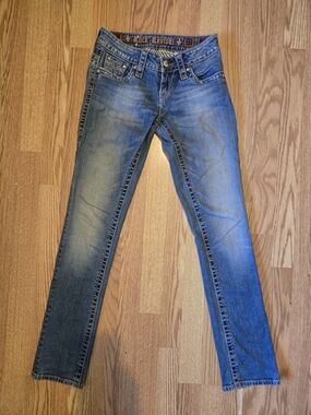 Rock Revival Women's Distressed Blue Skinny Jeans